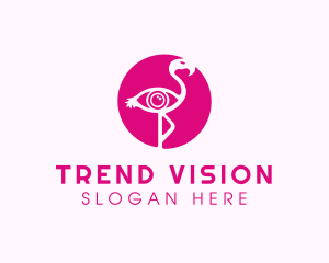 Flamingo Eye Visual logo design