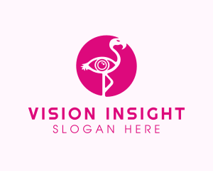 Flamingo Eye Visual logo design