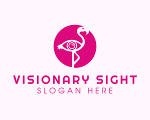 Flamingo Eye Visual logo design