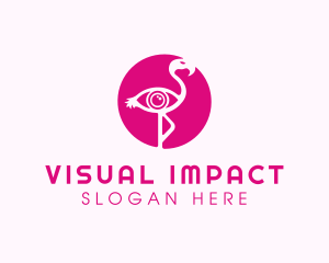 Flamingo Eye Visual logo design