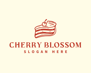 Pastry Cake Cherry logo design