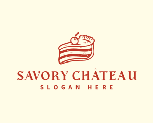 Pastry Cake Cherry logo design