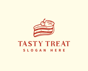 Pastry Cake Cherry logo design