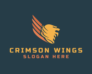 Winged Lion Mane logo design