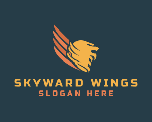 Winged Lion Mane logo design