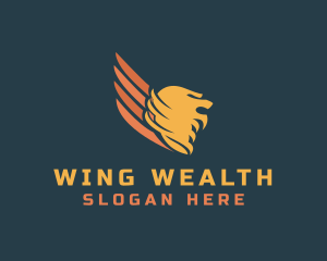 Winged Lion Mane logo design