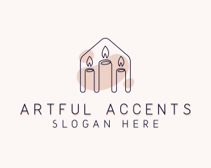 Home Decor Candlelight  logo design