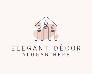 Home Decor Candlelight  logo design