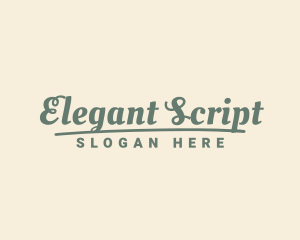 Script Business Company logo design