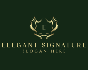 Luxury Decorative Wreath logo design