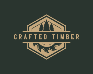 Tree Lumber Sawmill logo design