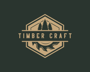 Tree Lumber Sawmill logo design