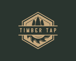 Tree Lumber Sawmill logo design