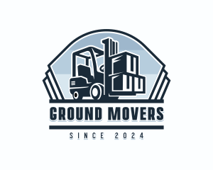 Forklift Mover Truck logo design