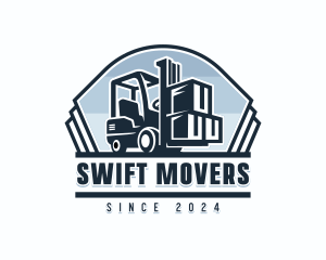 Forklift Mover Truck logo design