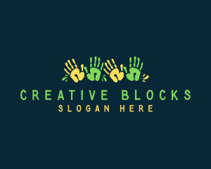 Paint Hand Print logo design