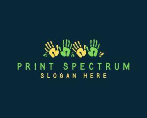 Paint Hand Print logo design