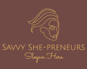 Minimalist Women Salon logo design