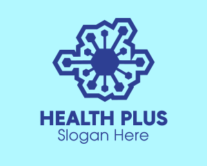 Blue Infectious Virus Logo