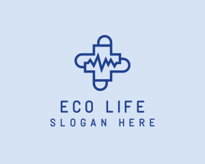 Medical Cross Lifeline  logo design