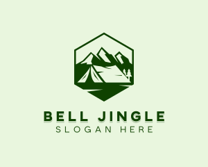 Mountain Camping Tent  logo design