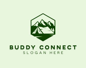 Mountain Camping Tent  logo design