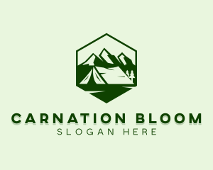 Mountain Camping Tent  logo design