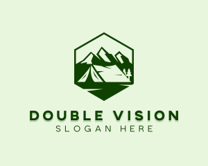 Mountain Camping Tent  logo design