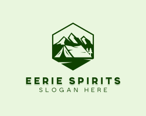 Mountain Camping Tent  logo design