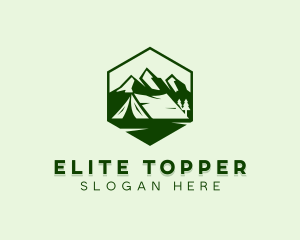 Mountain Camping Tent  logo design