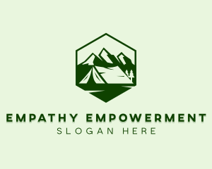 Mountain Camping Tent  logo design