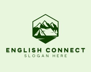 Mountain Camping Tent  logo design