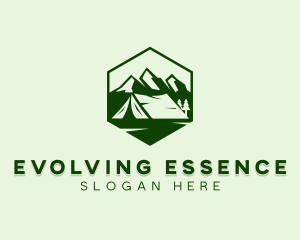 Mountain Camping Tent  logo design