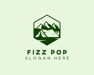 Mountain Camping Tent  logo design