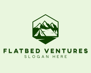 Mountain Camping Tent  logo design