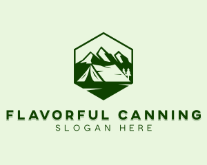 Mountain Camping Tent  logo design