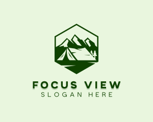 Mountain Camping Tent  logo design