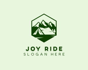 Mountain Camping Tent  logo design