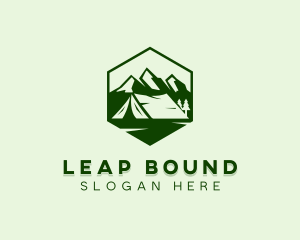 Mountain Camping Tent  logo design