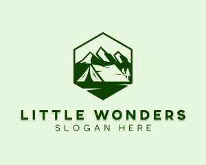 Mountain Camping Tent  logo design