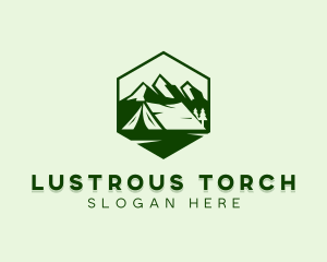 Mountain Camping Tent  logo design