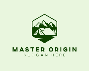 Mountain Camping Tent  logo design