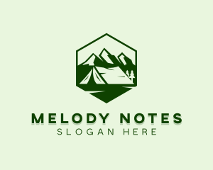 Mountain Camping Tent  logo design