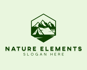 Mountain Camping Tent  logo design