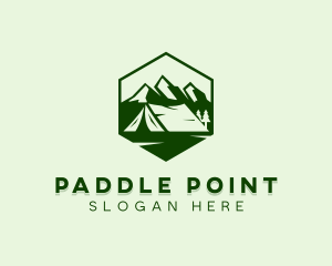 Mountain Camping Tent  logo design