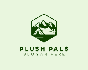 Mountain Camping Tent  logo design