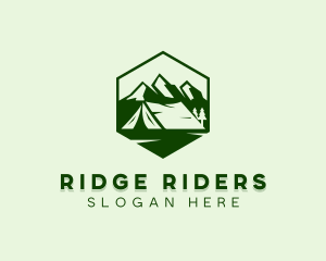 Mountain Camping Tent  logo design