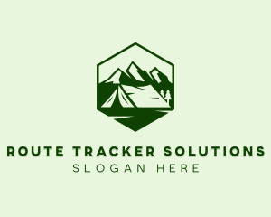 Mountain Camping Tent  logo design