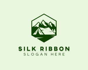 Mountain Camping Tent  logo design