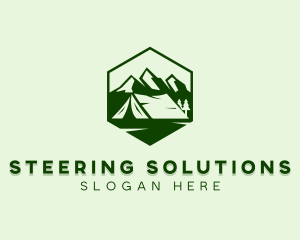 Mountain Camping Tent  logo design